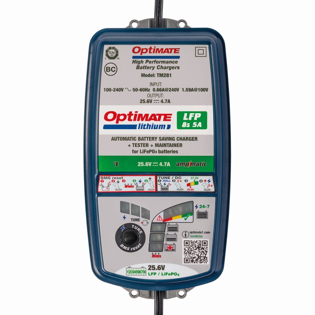 Optimate Lithium LFP 8s 5A Battery Charger Optimiser